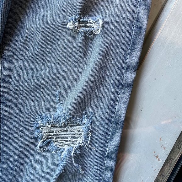 Agolde Sophie Skinny Jeans Size 26 Distressed High Rise Blue Cotton Blend - Picture 4 of 11